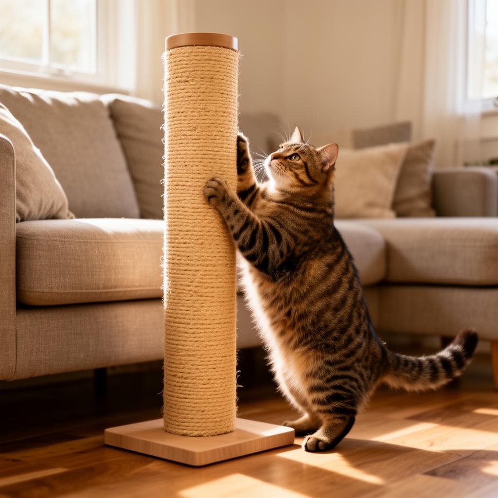 Use the scratching post (not the sofa)