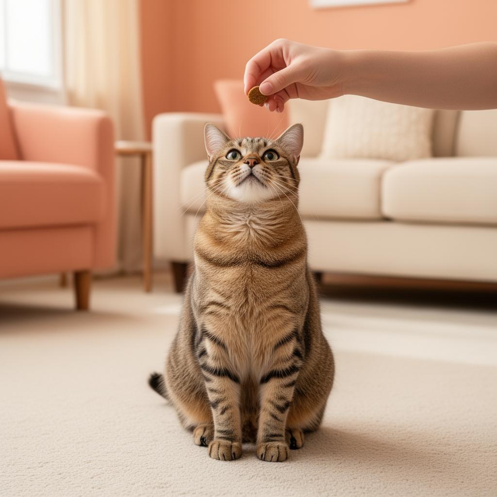 Teach your cat to sit